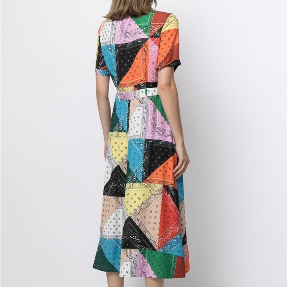 Staud Multicolor Patchwork Dress - image 2